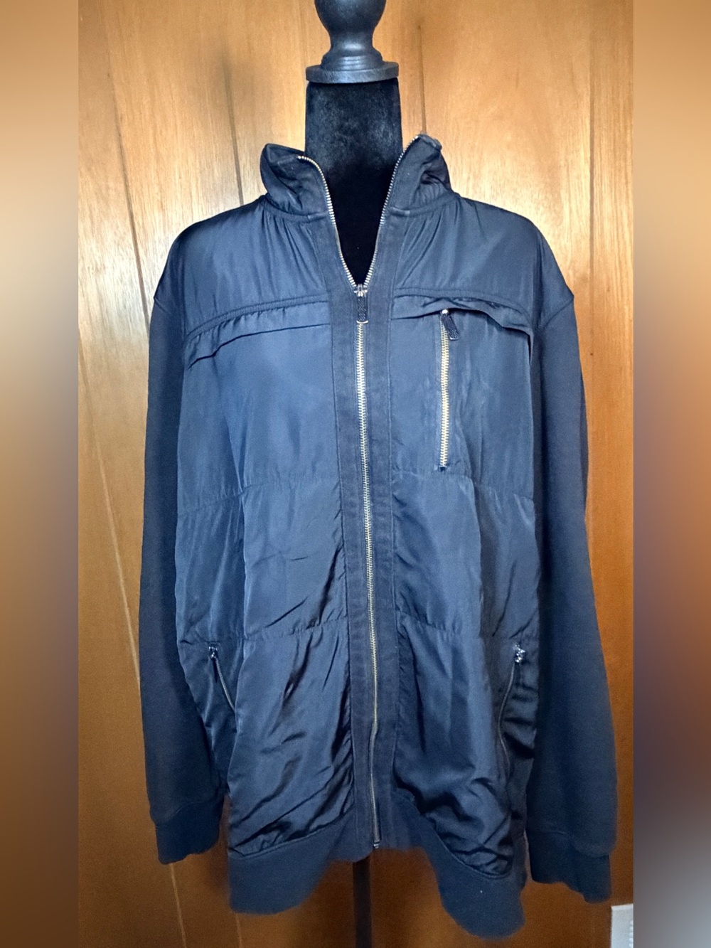 Apt. 9 Men's Black Mixed Media Full-Zip Jacket - Size XL